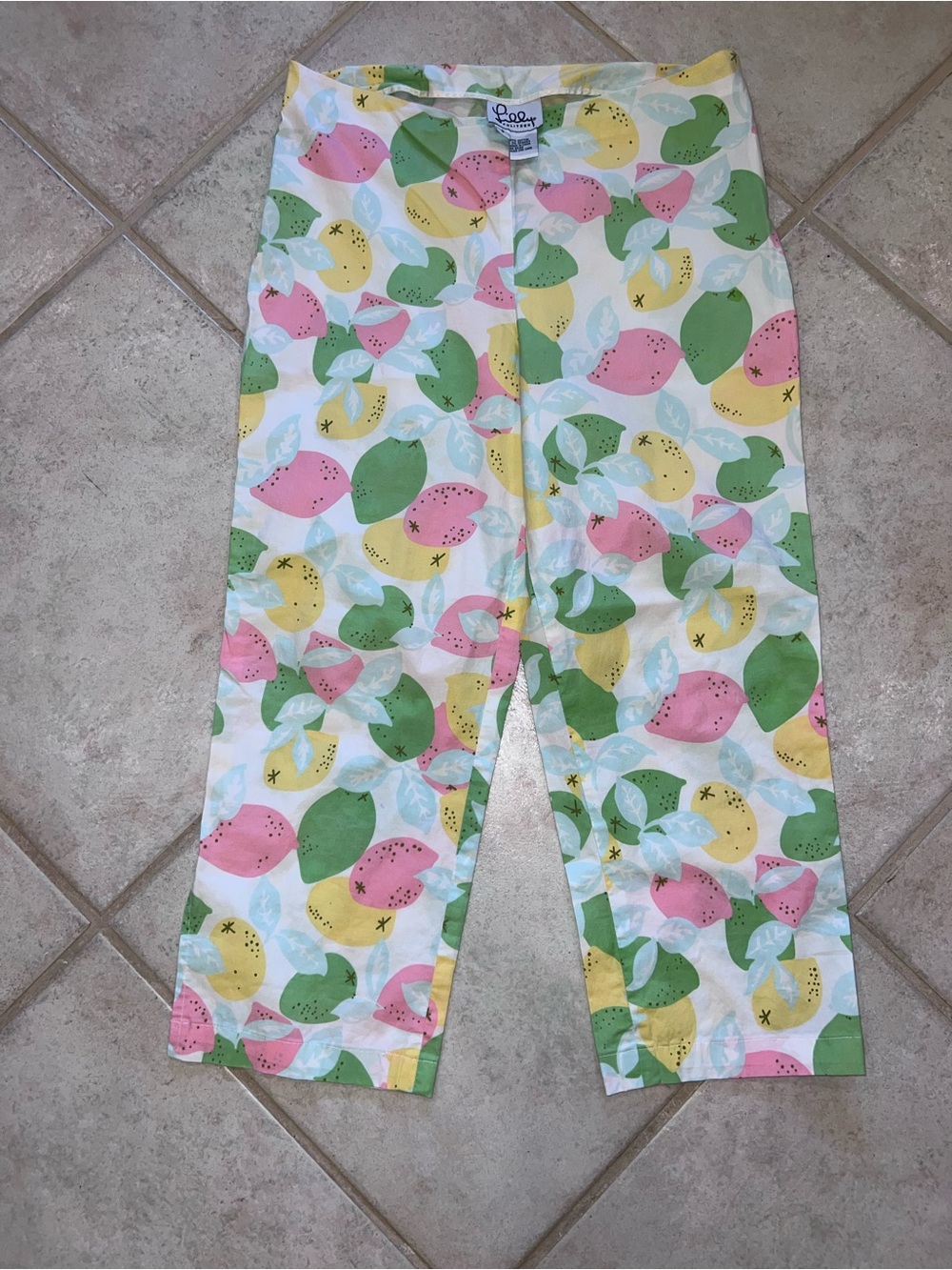 Lilly Pulitzer Capris with Pink, Yellow & Green Fruit Print - Women’s Pants